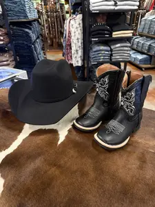 Kids ( Black ) Cowboy Hat X Boots