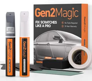 Slate Gray Metallic Touch Up Paint Pen Kit Compatible with Chevy [Clear Coat Included], GNO/WA63 Color Match for Scratches, Rock Chips, Bumper Dings, Easy Scratch Repair & Rust Remover