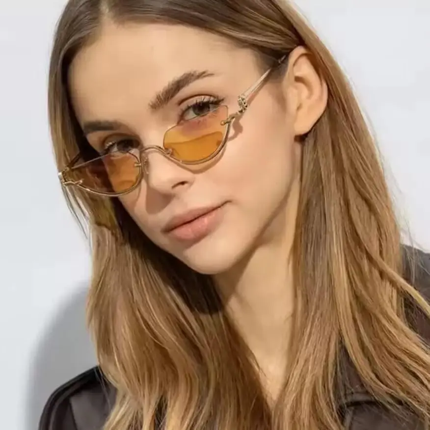 Retro Half-Frame Cat Eye Sunglasses for Women, 2025 Trendy  display picture 1