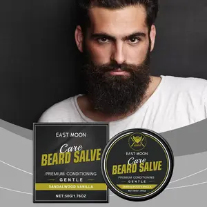 Sandalwood Men's Beard Nourishing Balm for Softening and Hydration, Gentle Care for Moisturizing Beard Health