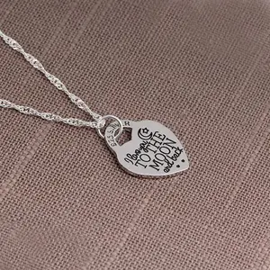 Jewelry Creative Love Pendant I Love To Moon and Back Women's Necklace