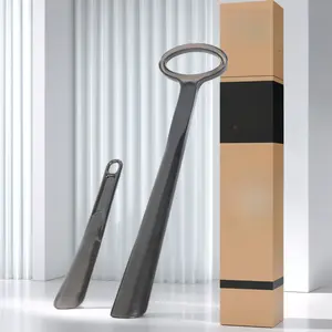 2-Pack Plastic Shoe Horns Set – 17.7" Extra Long Handle for Elderly & 10" Portable Travel Size, Long Handle Shoehorn for Men, Women, Kids, Ideal Gift for Seniors