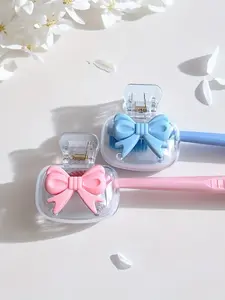 This new cute bow-tie travel toothbrush clip is a must-have for travel. It protects the toothbrush head, allows for easy drainage and ventilation, and is suitable for home, dormitory, hotel, and studio use. It also makes a great Mother's Day gift.