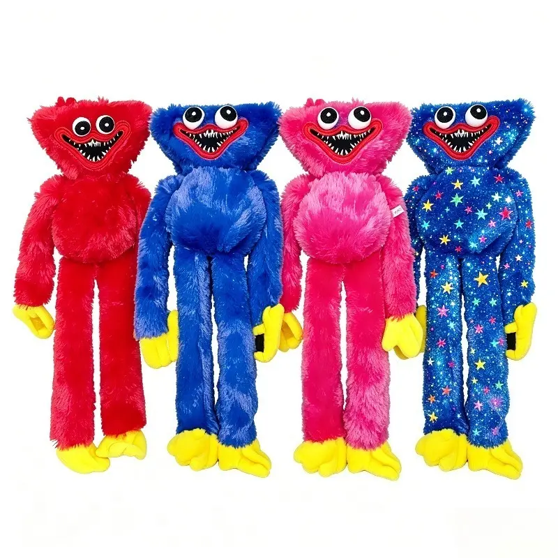 40cm 4 Styles Huggy Wuggy Plush Toy Set Red Blue Pink Dark Blue Poppy Playtime Stuffed Monster Doll Kids Gift