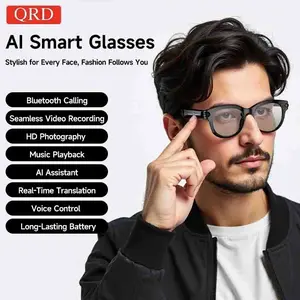Qrd Intelligent Glasses, Trendy Street Style, Casual Stylish Glasses, UV Protection, Photochromic Lens, Ideal for Driving & Outdoor Activities, 1 Pair