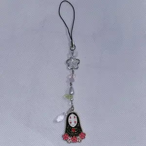 Flower love Kaonashi keychain/phone charm/bag chain