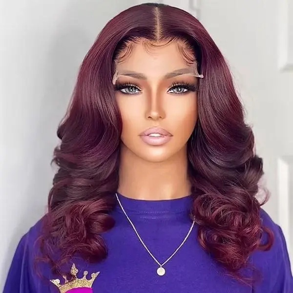 Alpha Omega Luxe Hair-Love Burgundy Body Wave Crown Wig
