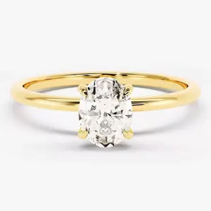 Meraki Oval Cut 2.0ct  D VVS1 Colour, Lab-Grown Moissanite Ring, Women's Jewellery S925 Sterling Silver, Custom Wedding Lady's Gift