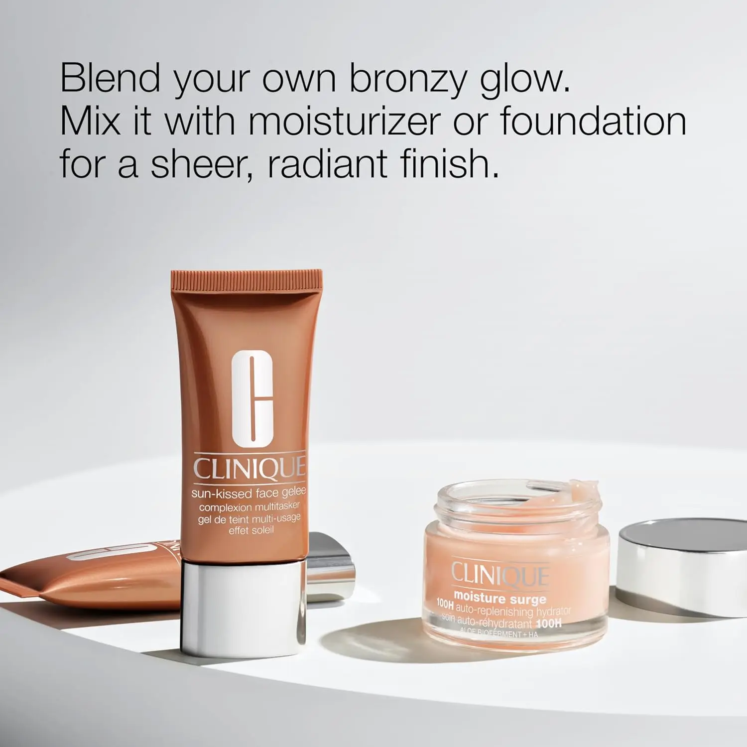Clinique Sun-Kissed Face Gelee and Moisture Surge 100H duo