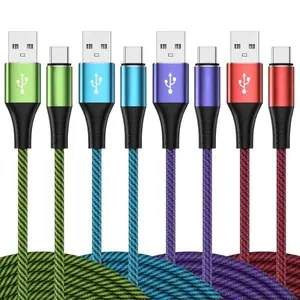 10FT USB-C Fast Charging Cable 4-Pack – Durable Nylon Braided USB A to USB C Charger for Samsung Galaxy,Pixel & More