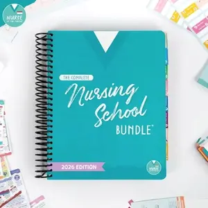 Nursing School Complete Study Bundle 2026 | Spiral Bound 350+ Pages NCLEX Prep, Med Surg, Pharm, Pediatrics, Fundamentals Guide