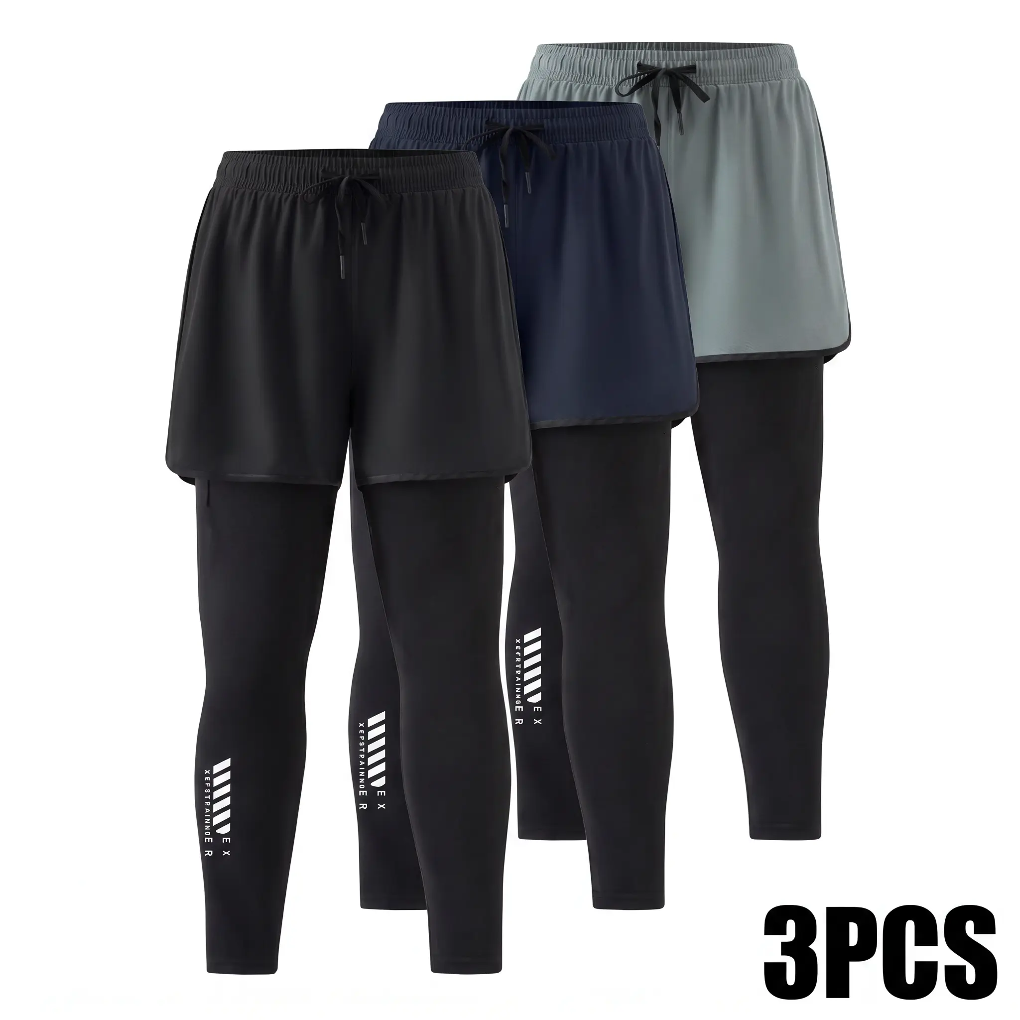 Men’s Quick-Dry Compression Athletic Long Pants – Breathable and stretchy, suitable for outdoor training, cycling, and running