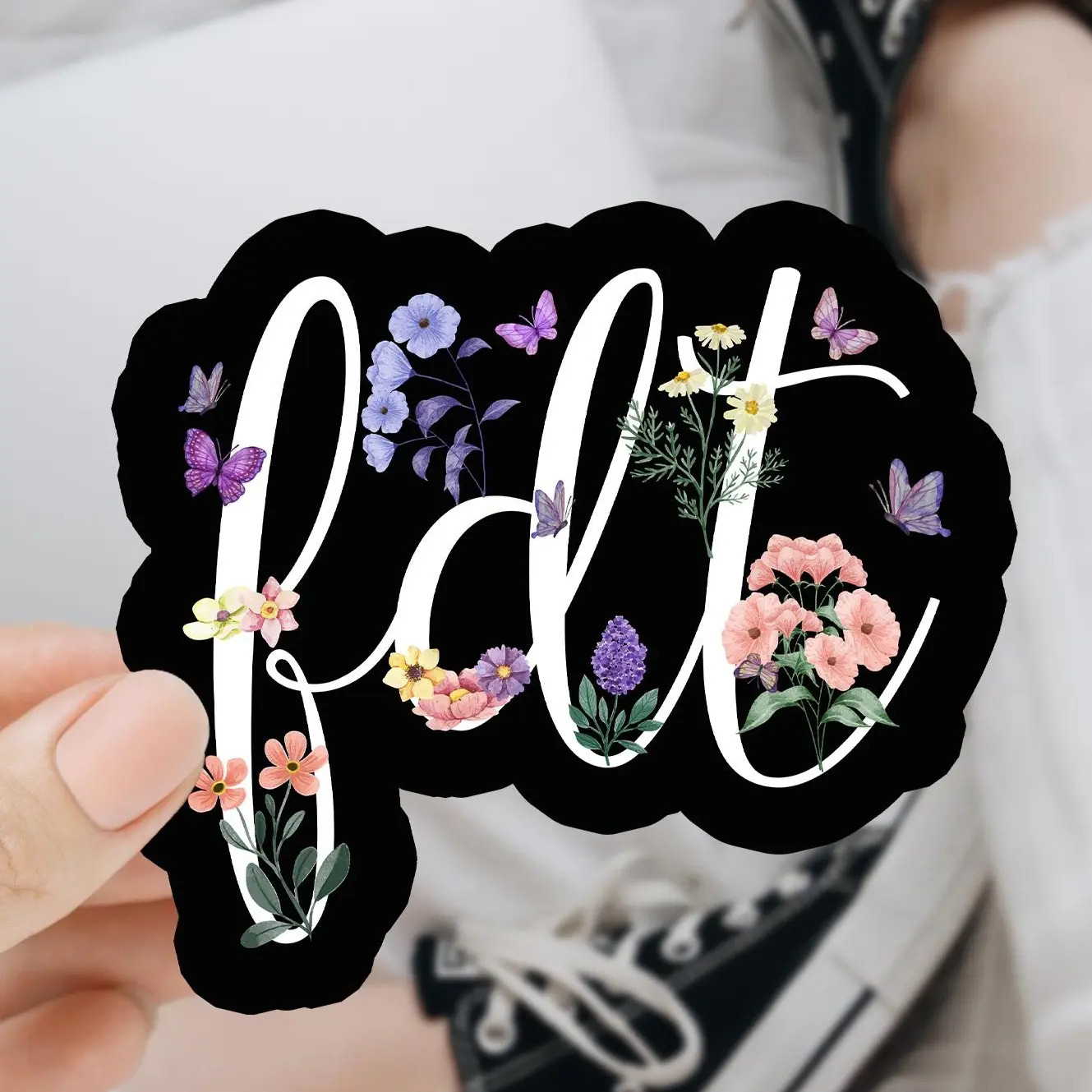 Subtle F*ck Trump FDT Floral Sticker, FDT Sticker, Anti Trump Merch, Anti Trump Bumper Magnet, Liberal Gift, Funny Anti Trump Sticker