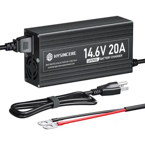 HYSINCERE 12V 20A Lithium LiFePO4 Battery Charger, 14.6V AC-DC Smart Charger Special for Deep Cycle Rechargeable LiFePO4 Batteries