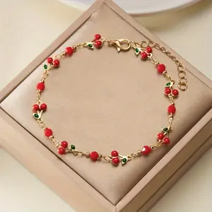 Chic Cherry Blossom Anklet for Women - Cute & Sexy Design, Perfect for Casual Attire
