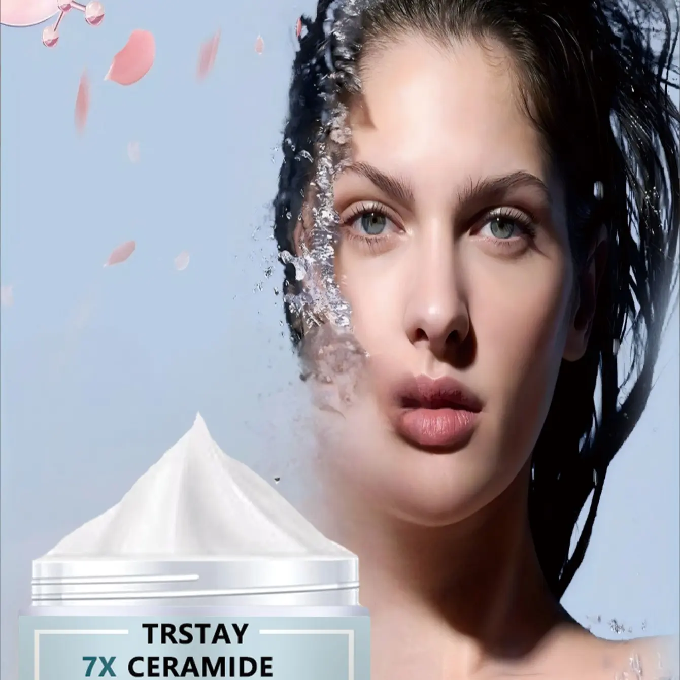 Trstay 7x Ceramide Barrier Repair Cream, Salicylic Acid Purifying, Centella & Witch Hazel Soothing, Hydrating & Nourishing Face Cream