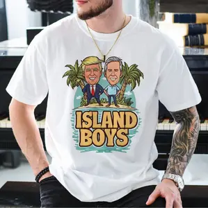 Humorous Island Boys Shirt Featuring Anti Trump and Jeffrey Epstein Meme for Protest and Awareness