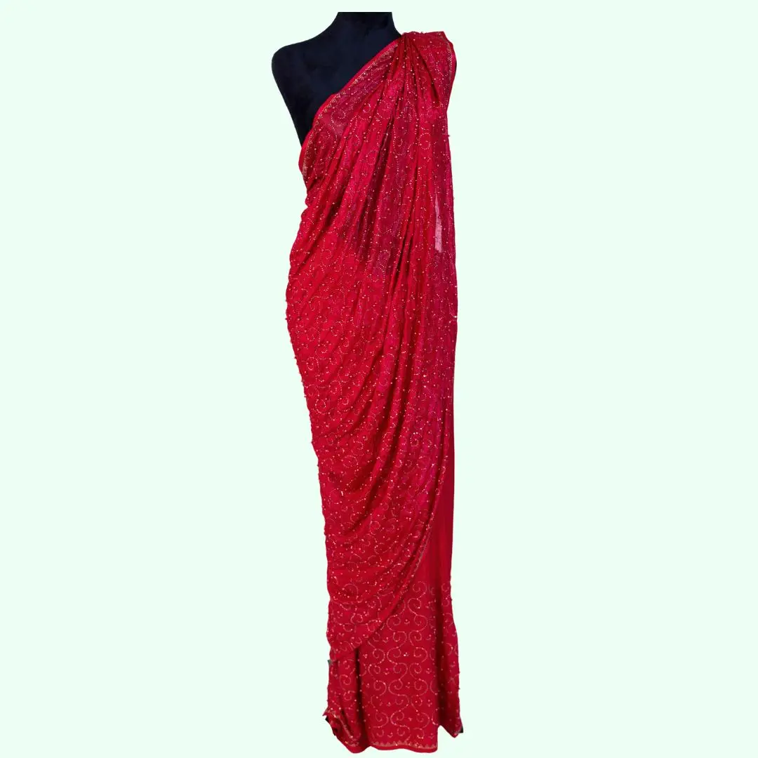 Elegant Stone Studded Bold Saree