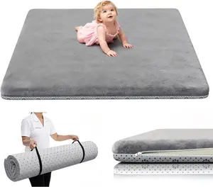 #Summervibes，Baby Play Mat 50×50, Thick Floor Play Mat for Baby, Ultra Soft Foam Playpen Mat, Machine Washable Tummy Time Mat, Non-Slip Backing & Shock-Absorbing Cushion, Crawling Floor Pad for Infants, Toddlers & Kids tiktokshopspringglowup