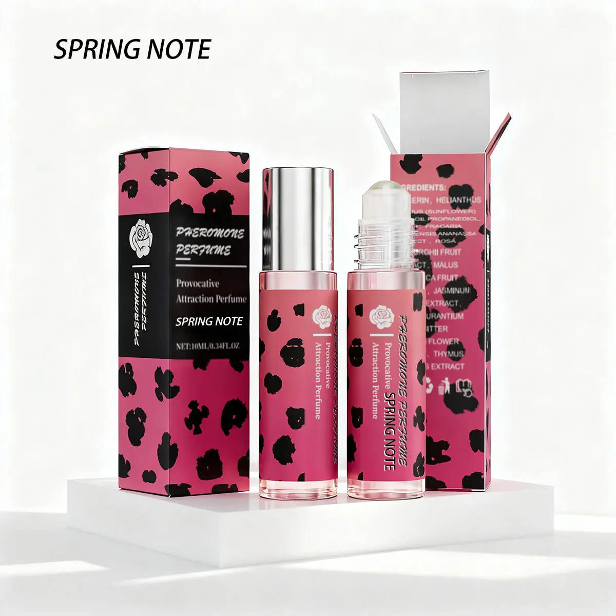 2PCS Pheromones Perfumes for Women, SPRING NOTE Roll on Mini Perfume, Floral and Fruity Fragrance, Rollerball with Sweet - 0.34 oz (10 mL)