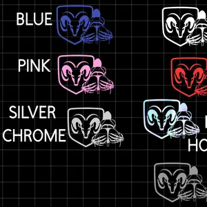 Dodge Ram Sexy Girl Skull Hands Decal Permanent Vinyl 7in x 5in Durable Eye-Catching Design for Truck and Car Enthusiasts