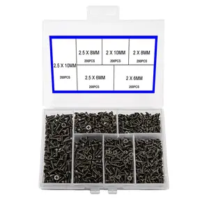 Small Screws 2& 2.5 * 6/8/10mm Phillips Flat Head Cross Self Tapping Tiny Screw Cabinet Electronic Accessories Screw Multifunctional DIY Micro Woodworking Screws Set Bronze