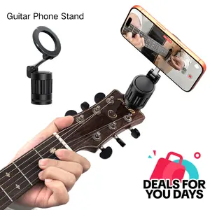 OMOTON Guitar Phone Stand, 360°Rotating Magnetic Airplane Phone Holder，for Magsafe Airplane Travel Essentials Accessories, Adjustable Foldable Universal Handsfree Phone Stand for iPhone 17 16 15 Pro Max Air. #DealsForYouDays