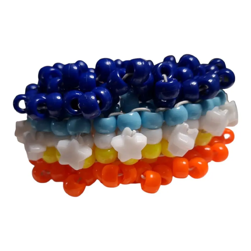 Aroace Heart Pony Beads Kandi Bracelet - Classic, Casual Style,  Rotator Cuff Design