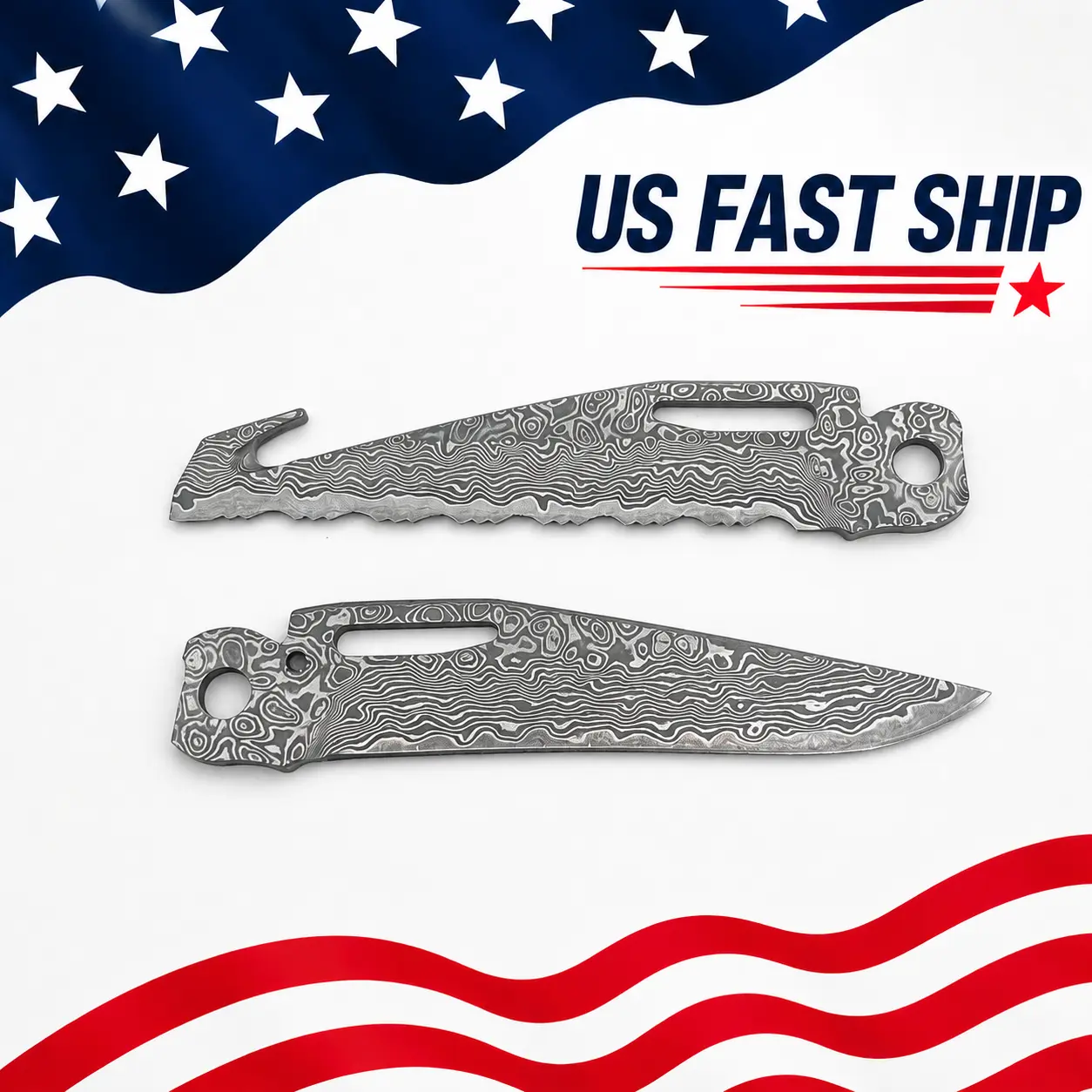 VG10 Damascus Main Blade for Leatherman SURGE - EDC Upgrade