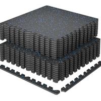 18 Pieces Black with Blue Dots