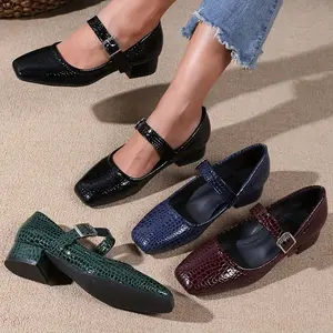 3cm Chunky Heels Women's Shoes Comfortable Low Block Heel Pumps Square Toe Breathable Work Shoes for Women Fashion Casual Office Dress Shoes Available in Wide Widths Black Classy Stylish Elegant