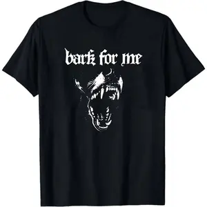 🐶✨ChicCotton Vintage "Bark For Me" Graphic T-Shirt – Retro Funny Barking Dog Tee, Adult Humor & Sarcastic Quote Shirt, Flirty Cotton Short Sleeve, Y2K Vintage Aesthetic, Oversized Casual Streetwear, Men & Women Everyday Wear
