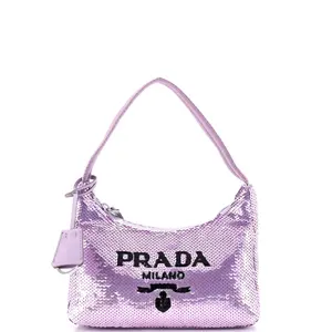 Pre-owned PRADA Sequins Shoulder Bags Re Edition 2000 Hobo Mini by Rebag