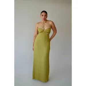 Olive Ring Cutout Maxi Dress
