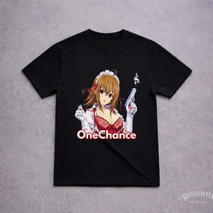Xaviersobased One Chance,Anime Girl 1c34 Merch with Underground Rap Album Concert Merch Rolling Loud Nettspend Fakemink Rap Tee