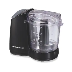 Hamilton Beach Fresh Chop 3-Cup Black Kitchen Food Chopper - Compact Household Mini Food Processor Appliance