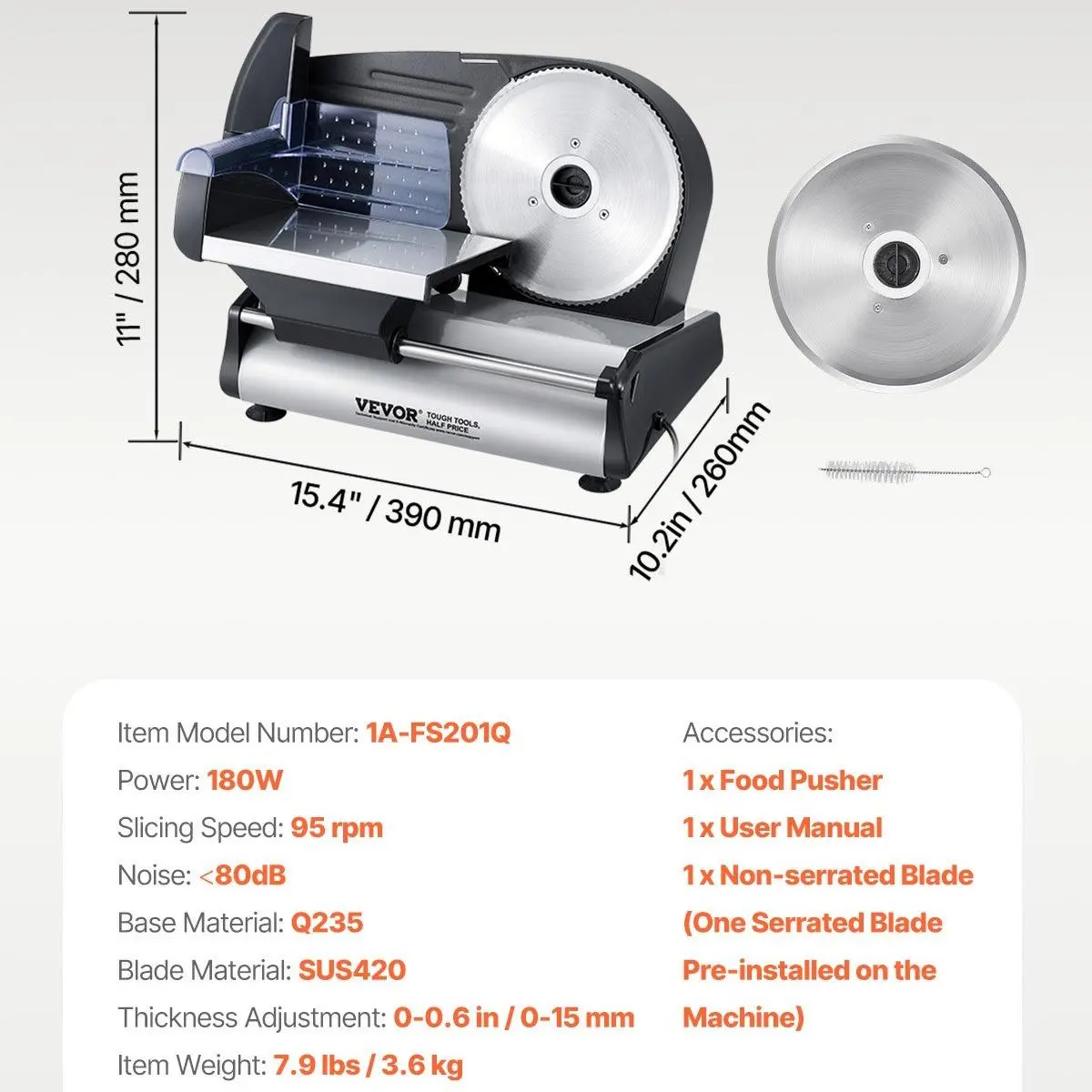 Upgraded - 7.5 inch - 180W