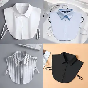 4 Pack Polyester Detachable Dickey Collar Blouse Half Shirts Faux Collar for Women & Men