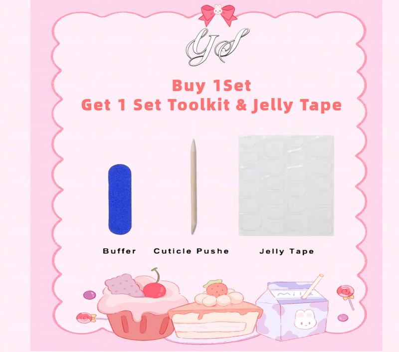 Y70 Nail Treatments Sweet cool wind blue cute bow cat claw wear nail finished patch