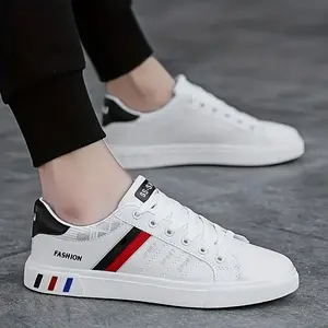 CORASUN Men's White Leather Sneakers Spring/Summer 2026 - Casual Non-Slip Athletic Shoes with Soft Soles & Simple Style - Fast US Multi-Warehouse Shipping