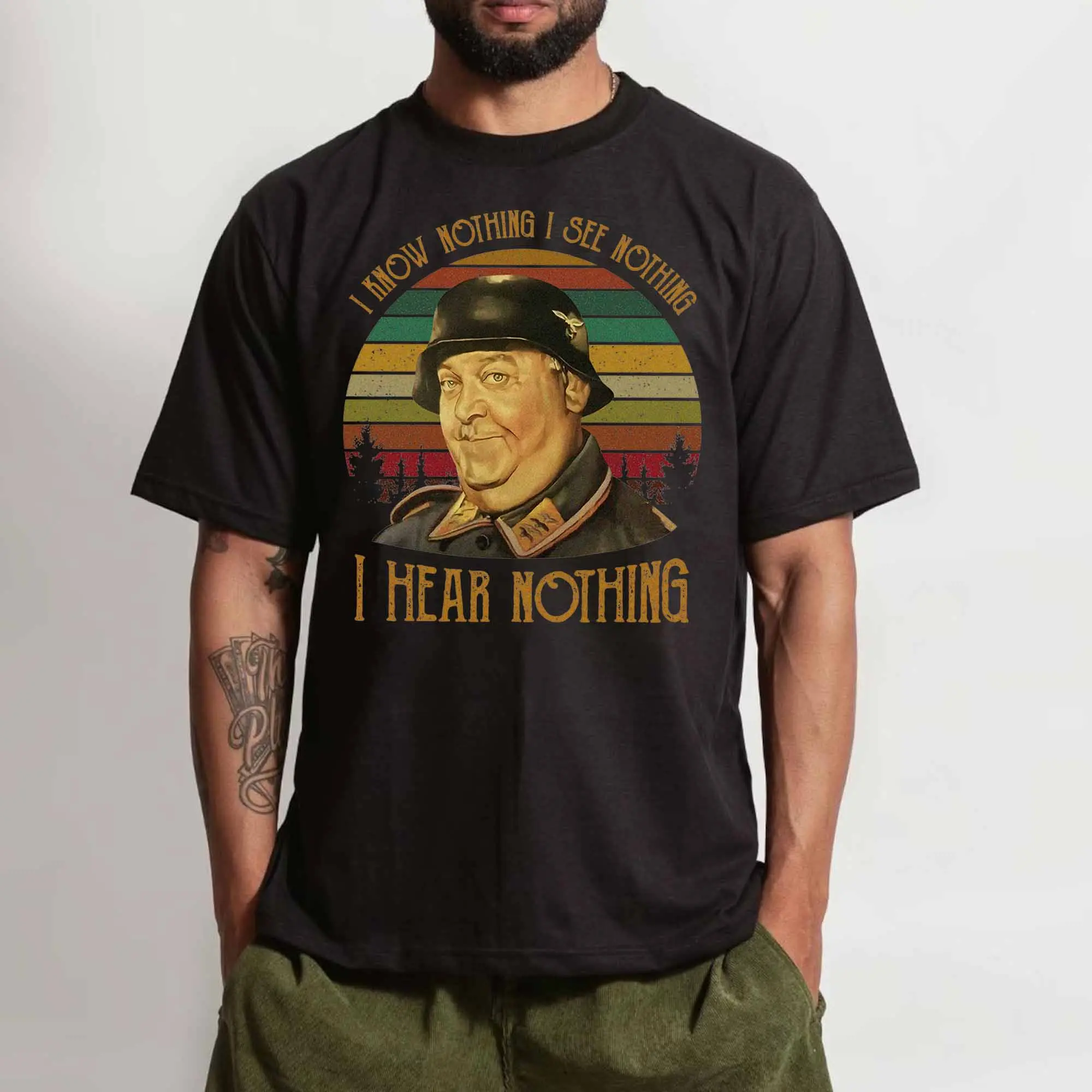 Sergeant Schultz I Know Nothing I See Nothing Vintage Classic T-Shirt, Sergeant Schultz Shirt, Sgt Schultz Tee, Hogan's Heroes Tshirts
