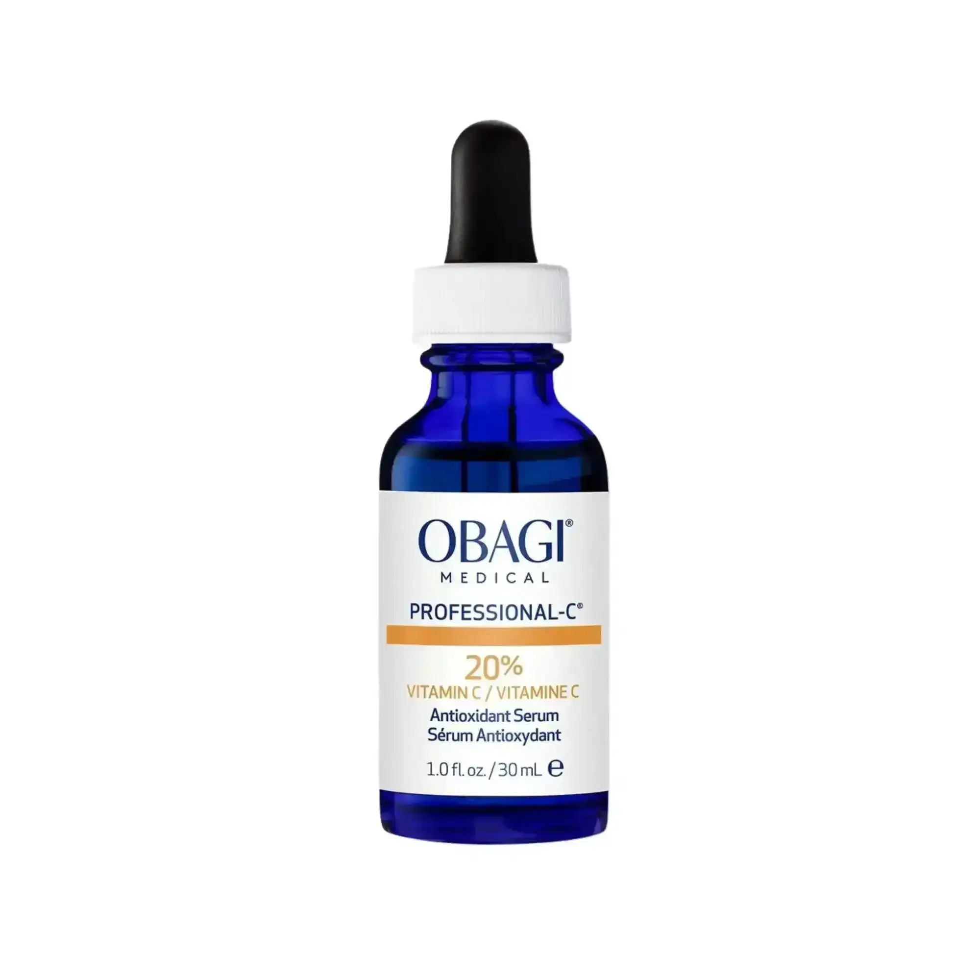 Obagi Medical Professional-C 20% Vitamin C Antioxidant Serum with Citrus Extract Fragrance, L-Ascorbic Acid, 1 Fl Oz, Hydrate, Hyaluronic Hydration, Blue Light Defense for Normal to Oily Skin