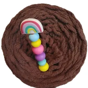 Crochet Hooks with Silicone Focal Top and Silicone Circle Beads - Available in Various Colors, Including Rainbow, Orange & White, Sizes I/9 to G/8   *YARN NOT INCLUDED*