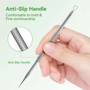 Home Facial Care Kit – Stainless Steel Blackhead Extractor Tools for Smooth & Clean Skin Acne