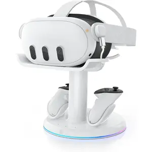 RGB  Dock Compatible with  Quest 3/Quest 3S Accessories, 30W   Station with USB-C Power Hub, 2 Rechargeable Controllers  (Quest 3  Dock)