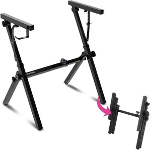 Foldable Z Style Black Piano Stand