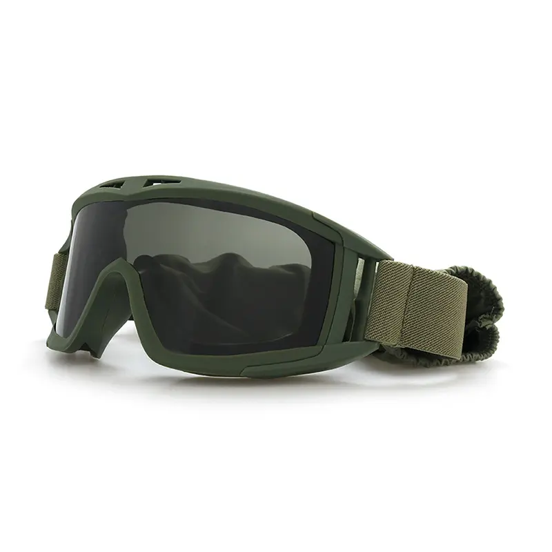 Rugged Frame Tactical Goggles with Secure Strap, Military Look, Anti-Fog Lens, and UV400 Shield for Enhanced Situational Awareness, Anti-Fog Coat, Impact Lens, Outdoor Sports, Safety Goggles