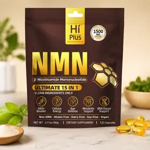 HiPlus NMN Complex Nutritional Supplement - 1500mg Per Serving, 15-1 Formula with 500mg NMN, Vitamin C, TMG, CoQ10 Antioxidant Support
