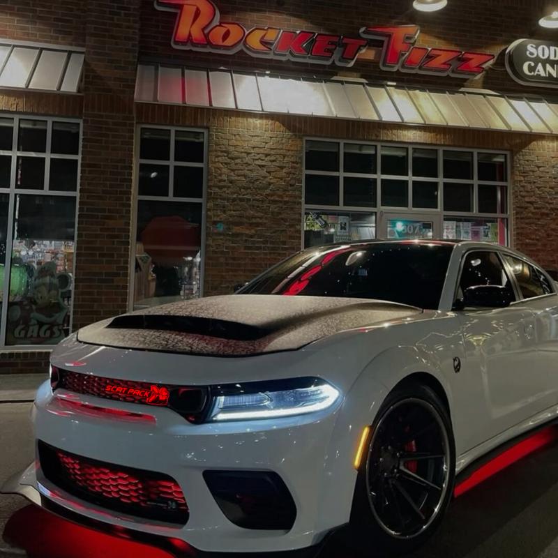 2015-2023 Dodge ScatPack LED Grille Emblem, Full Color (RGB Flow-Series)- Premium Frosted Acrylic Finish