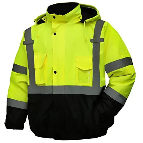 Yellow black jacket with detachable inne